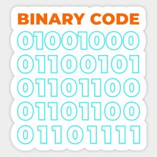 Binary code Sticker